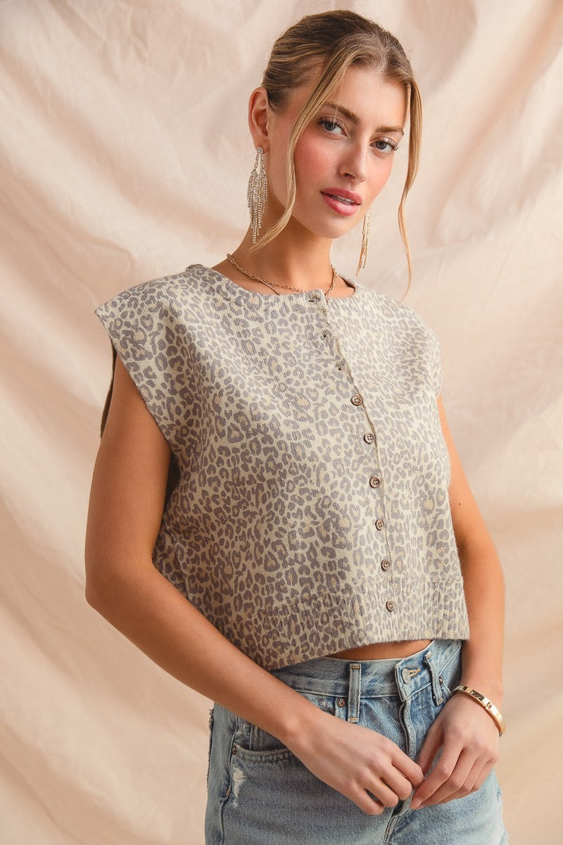 Vintage Leopard Cardigan