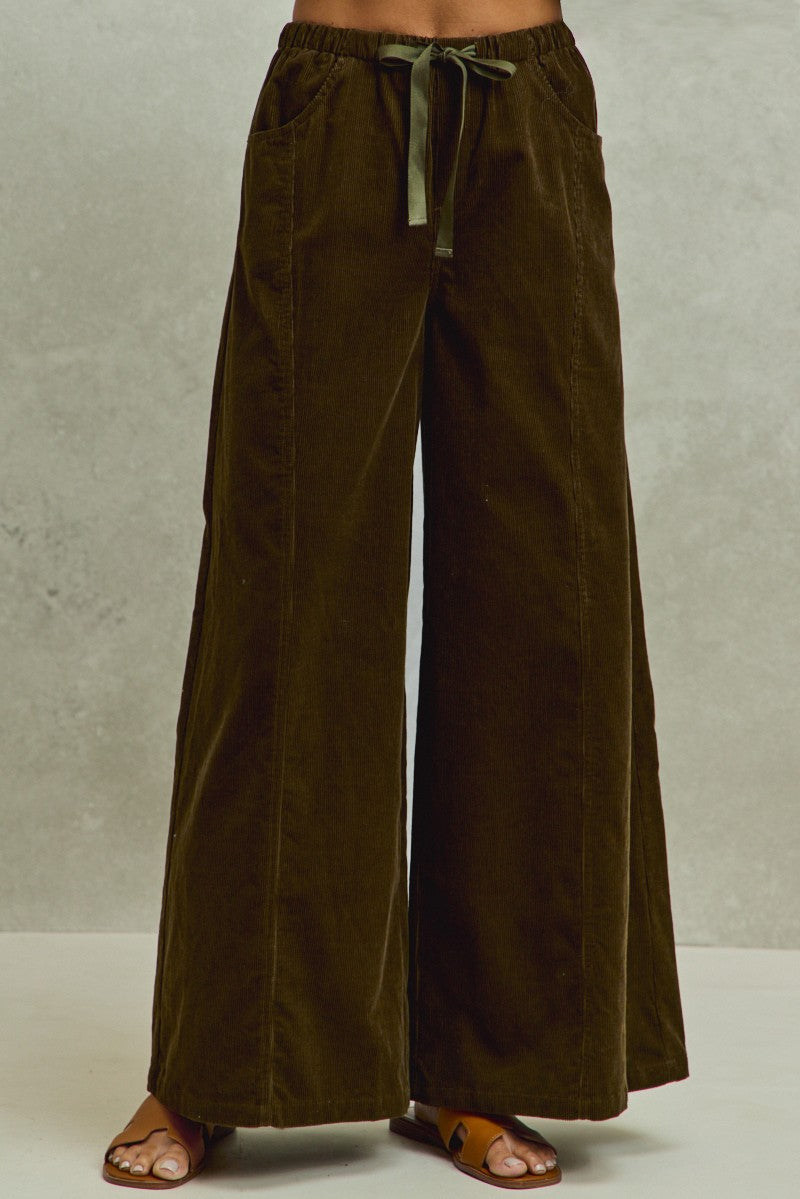 Wide Leg Corduroy Pants