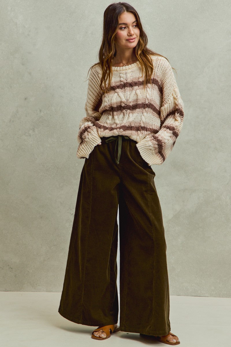 Wide Leg Corduroy Pants