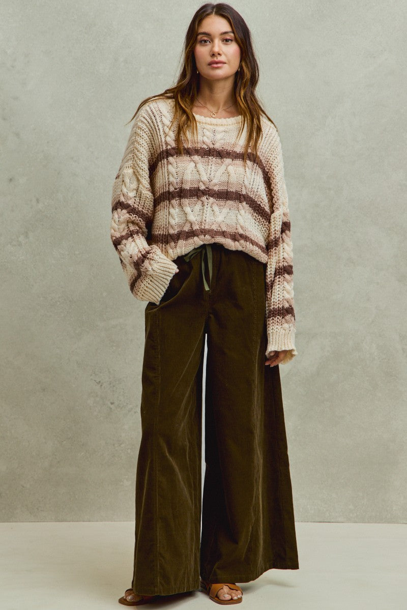 Wide Leg Corduroy Pants